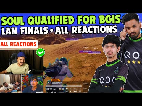 iQOOSouL Qualified For BGIS Finals 🚨 SouL Nakul End Zone 1v3 🔥 All Streamer Reaction ✅ Team SouL 🚀