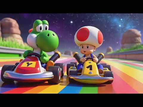 Epic Mario Kart Showdown on Rainbow Road