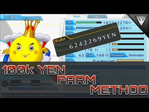 Digimon Story Cyber Sleuth | MILLIONS Of YEN Farm Guide | (PS4 PS VITA PSTV)
