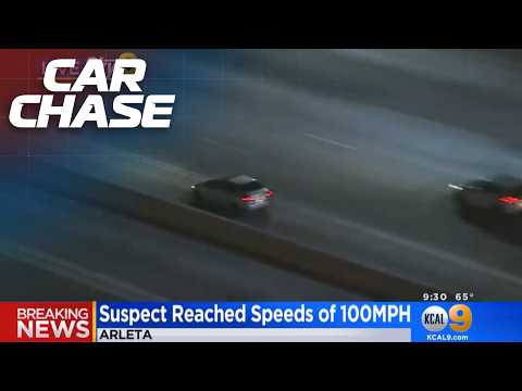 Driver hits speeds over 100 MPH during high-speed police pursuit!
