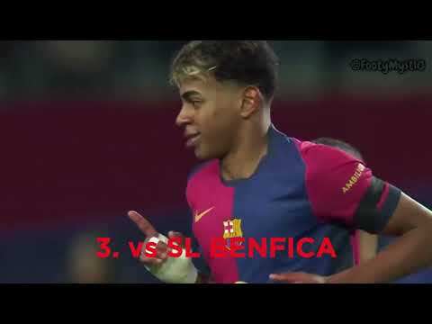 Lamine Yamal Last 5 Goals for Barcelona (2025)