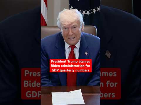 President Trump blames Biden administration for GDP quarterly numbers #trump #politics (Via: CNN)