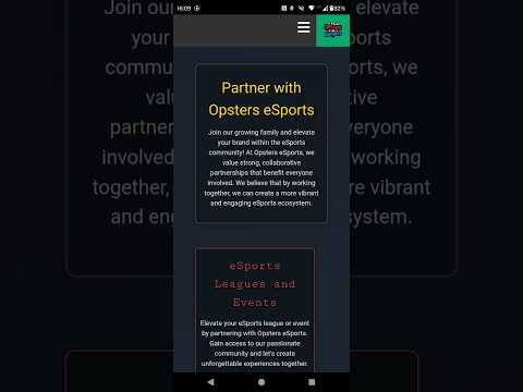 Opsters eSports Website - Partnerships Page Redesign (08/04/2025) #webdevelopment #opstersesports