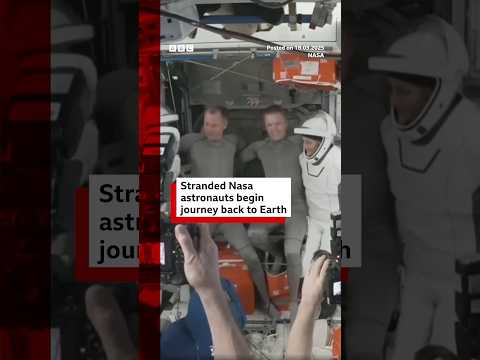 Stranded Nasa astronauts begin journey back to Earth. #Nasa #ISS #BBCNews