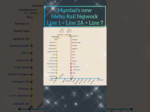 Map of Mumbai&#039;s operational metro network with the opening of lines 2A &amp; 7 | Cheers Mumbai #shorts