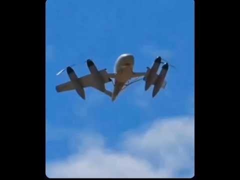 Futuristic Drone Landing | Wing Folding Technology 🚁✨