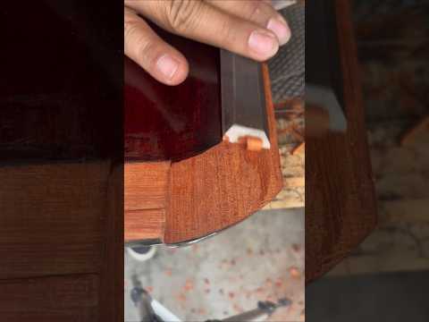 The crown and corners are flattened #Guqin #Qinmaking #The beauty of instruments #Intang
