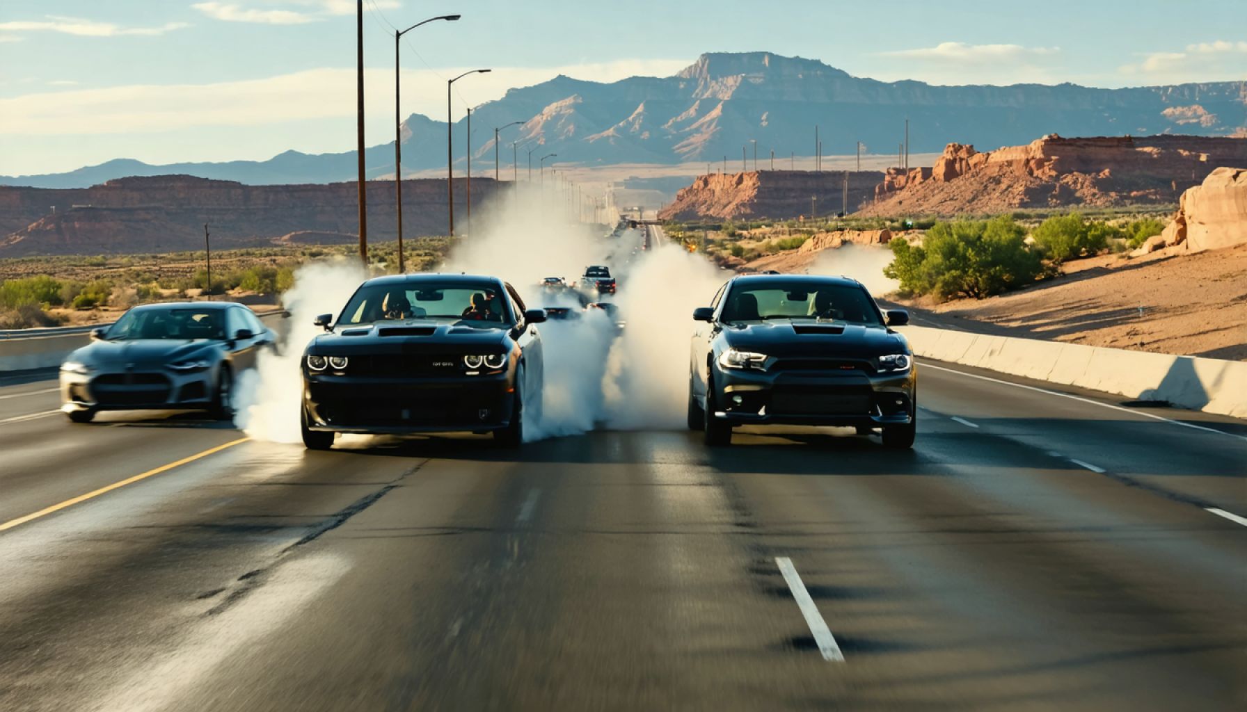 High-Speed Drama: Chaos on Utah Freeway as Sedans Battle at Over 100 MPH High-Speed Drama: Chaos on Utah Freeway as Sedans Battle at Over 100 MPH