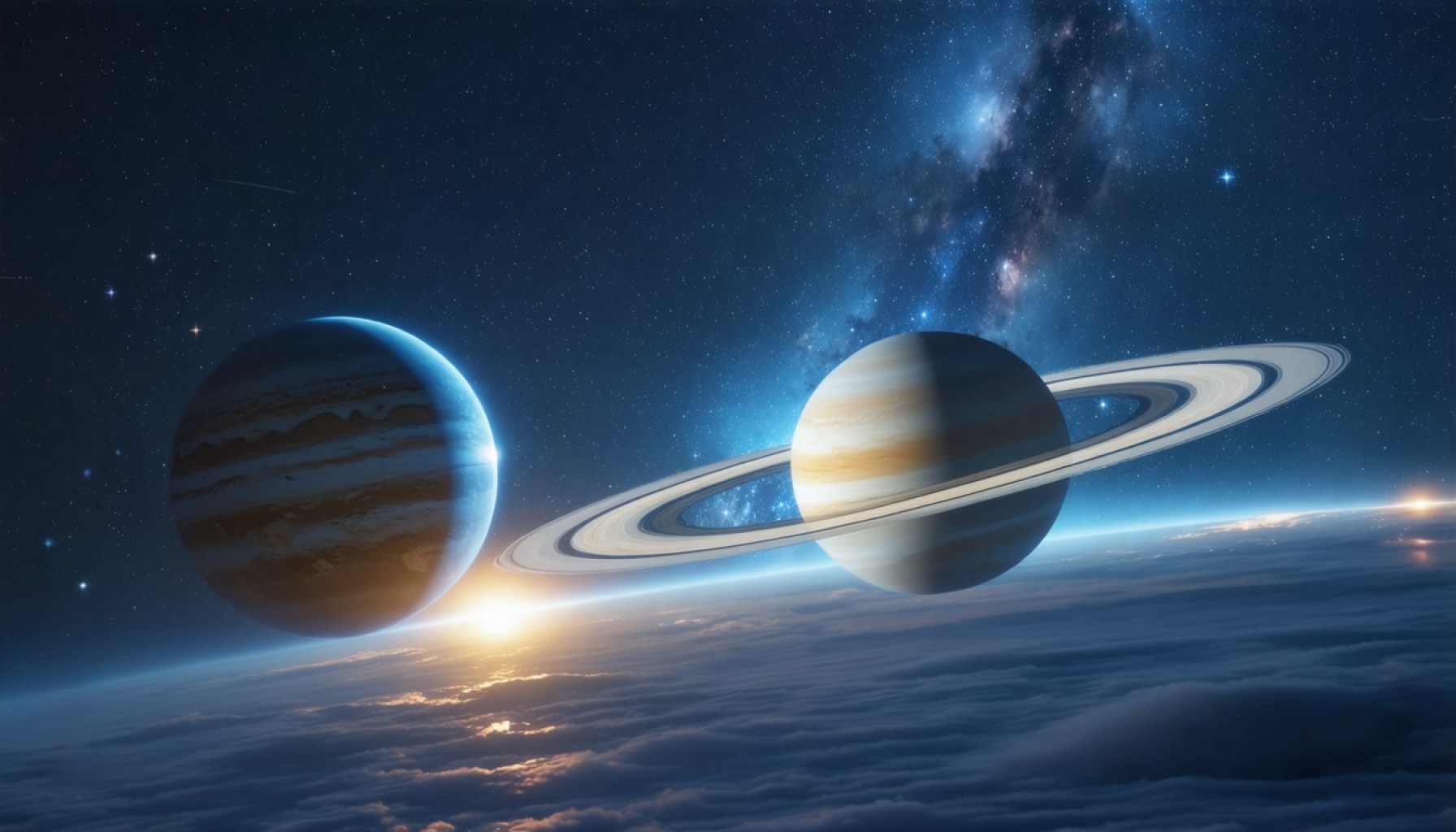 A Celestial Dance: Venus and Saturn Light Up the Dawn A Celestial Dance: Venus and Saturn Light Up the Dawn