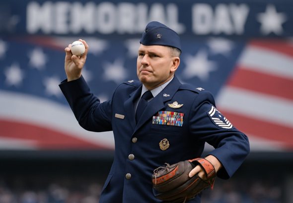 Air Force Hero Rockets Into Spotlight With Memorial Day Pitch at KBO Game