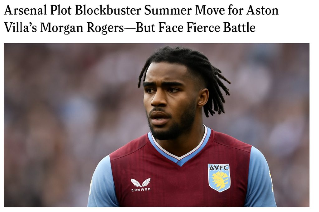 Arsenal Plot Blockbuster Summer Move for Aston Villa’s Morgan Rogers—But Face Fierce Battle Arsenal Plot Blockbuster Summer Move for Aston Villa’s Morgan Rogers—But Face Fierce Battle