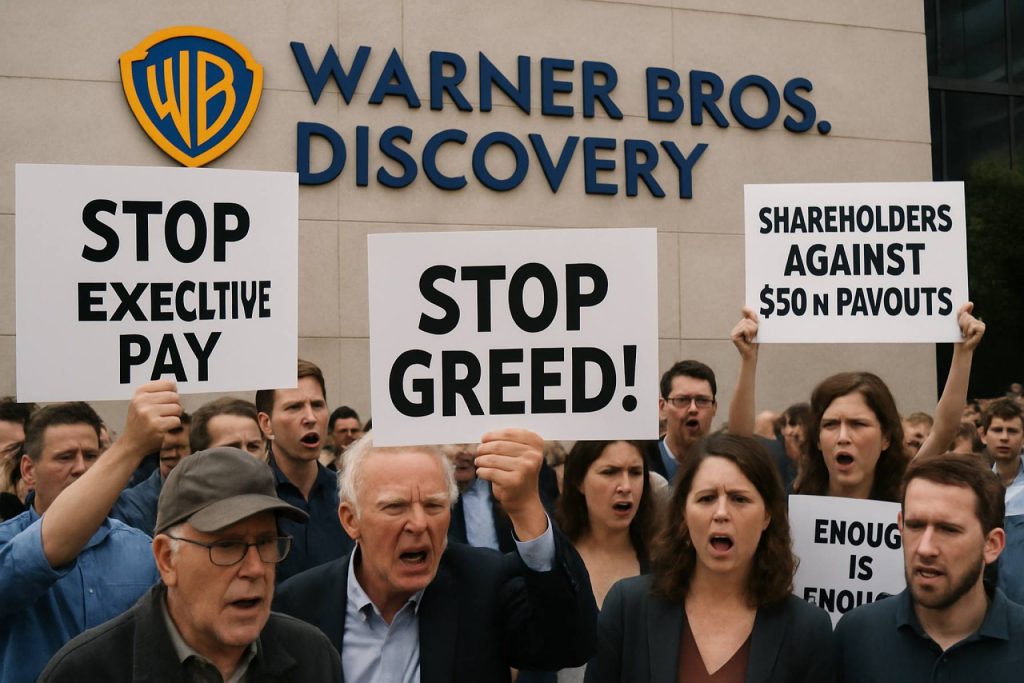 Warner Bros. Discovery Faces Shareholder Revolt as Execs’ $50M+ Pay Packages Spark Outrage Warner Bros. Discovery Faces Shareholder Revolt as Execs’ $50M+ Pay Packages Spark Outrage