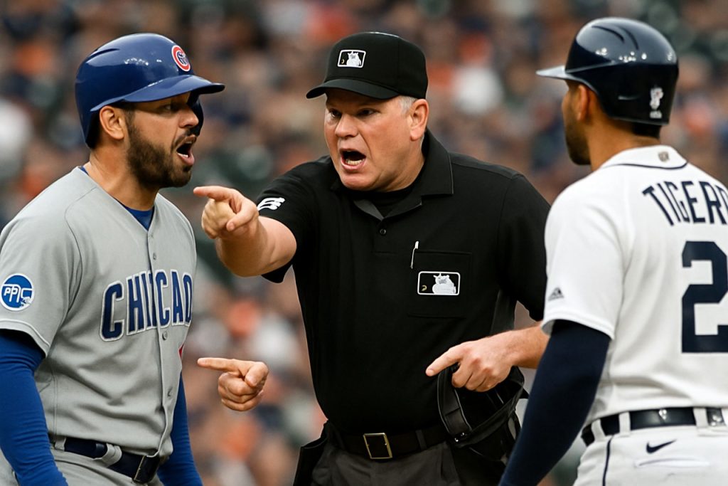 MLB Umpire Sparks Outrage After Lightning-Fast Double Ejection Rocks Cubs vs. Tigers MLB Umpire Sparks Outrage After Lightning-Fast Double Ejection Rocks Cubs vs. Tigers